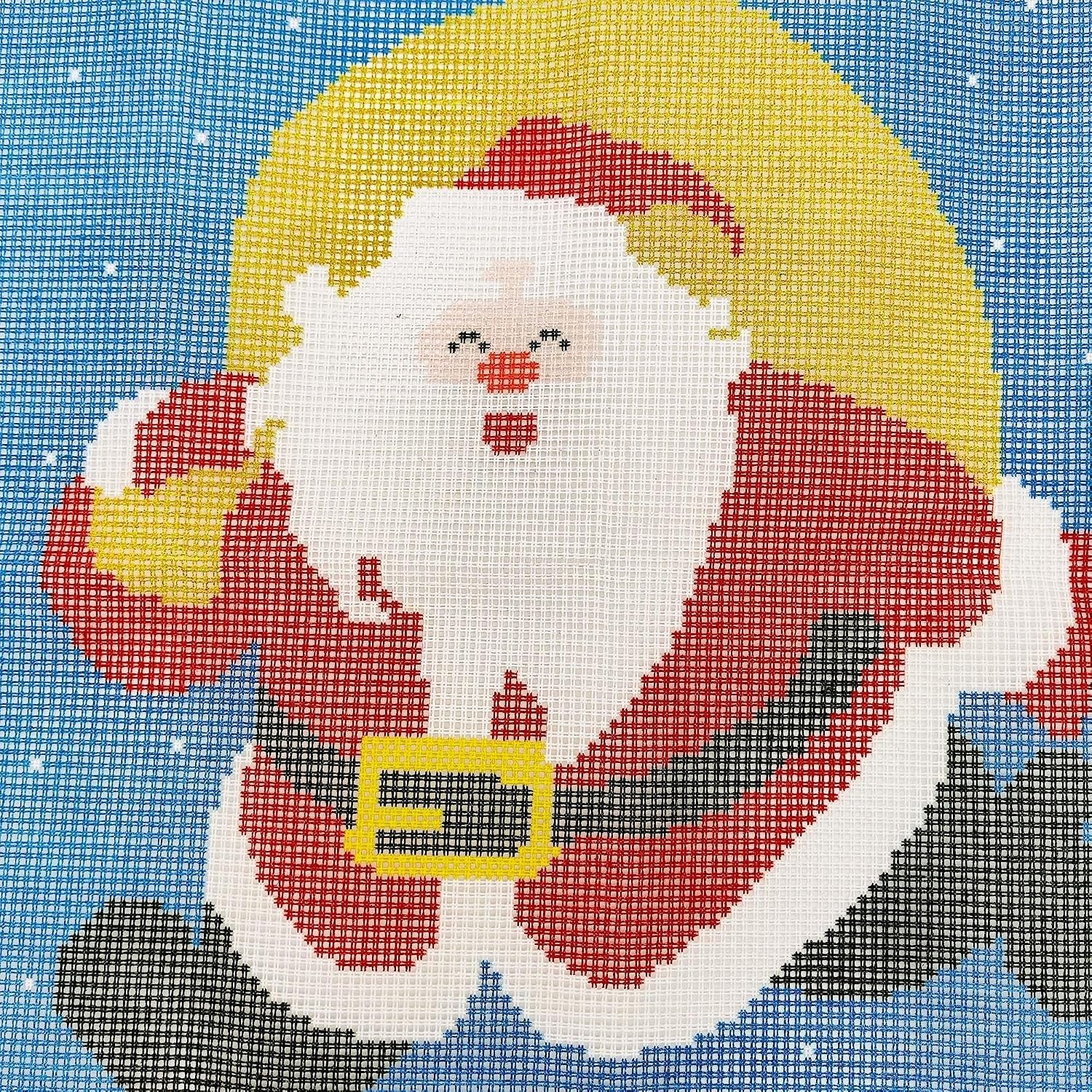 Cornerstone Santa Christmas Needlepoint Pillow Kit for Adults, 16 × 16 Inch – Image 3