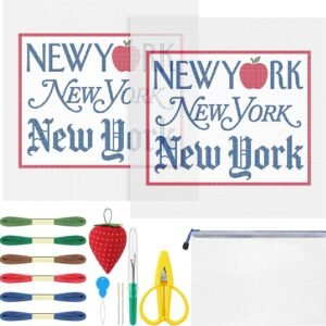 Cornerstone 17-Piece New York Needlepoint Starter Kit for Beginners and Adults